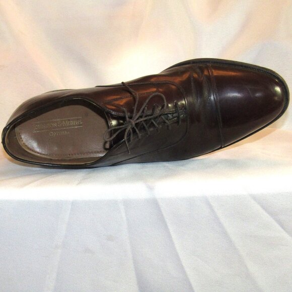 Johnston and Murphy Leather Optima Oxfords Burgundy Size 11 Made in USA - Picture 7 of 11